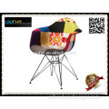 Replica FRP upholstered colorful DAR office chair fabric with steel legs